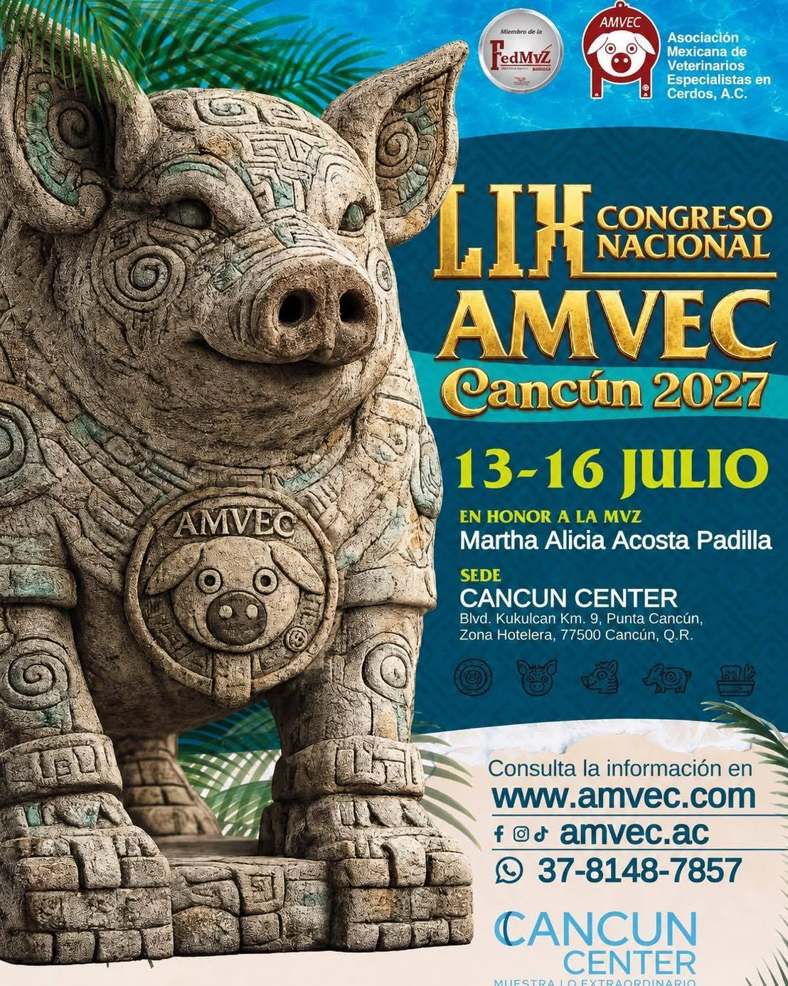 AMVEC dedicará o LIX Congresso Nacional à Dra. Martha Alicia Acosta Padilla